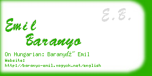 emil baranyo business card